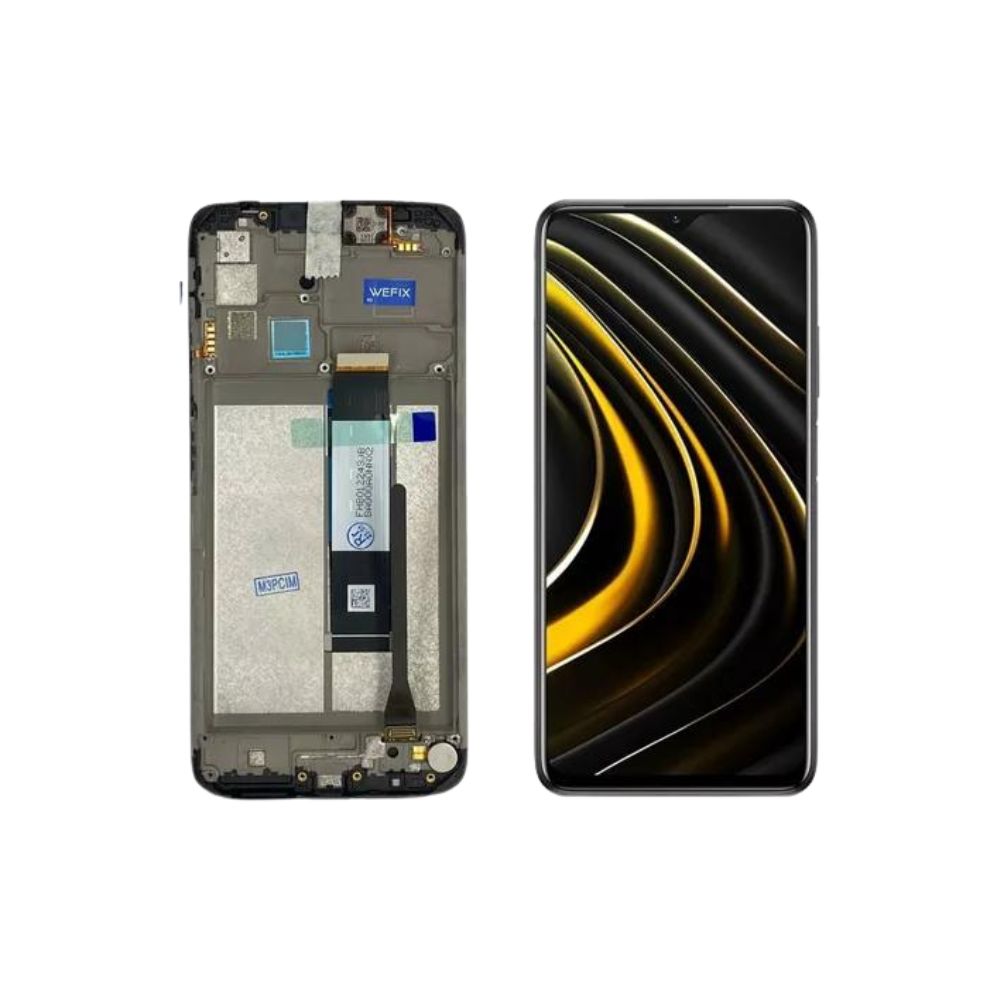Momoka Custodia Portafoglio Con Cinturino Per Xiaomi Poco M3 / Redmi 9T / Redmi 9 Power - Pelle Nera, Supporto Stand