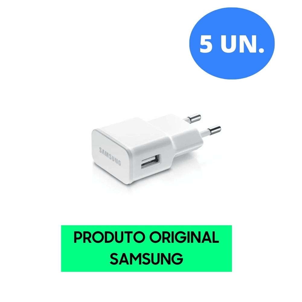 Kit 5 Fontes Samsung Comum Branco 5W - Original
