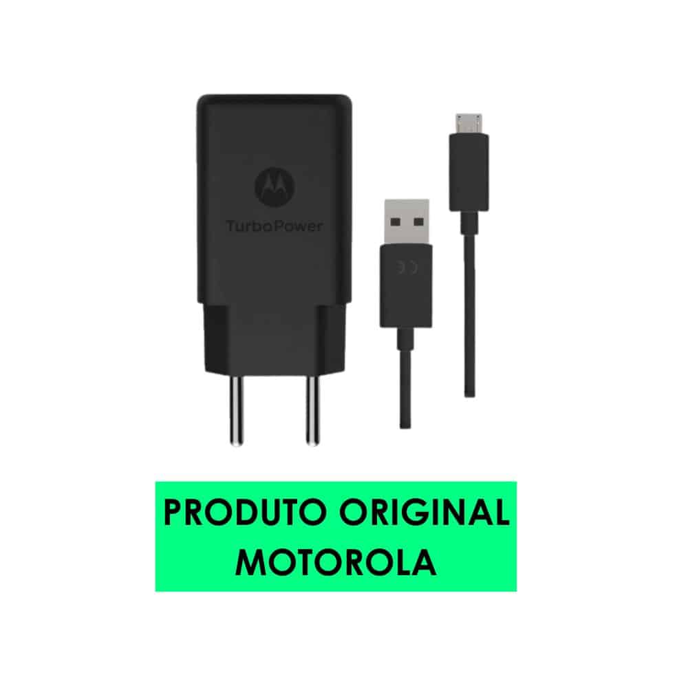 Carregador Motorola Original Micro USB 15W – Preto (Cabo + Fonte)